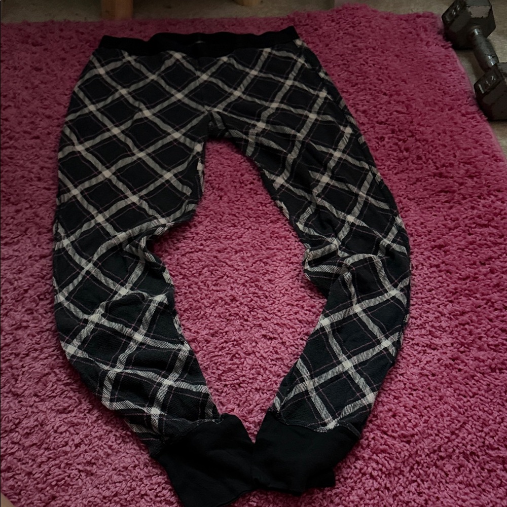 Victoria's Secret Black and White Plaid Sleep Pants
